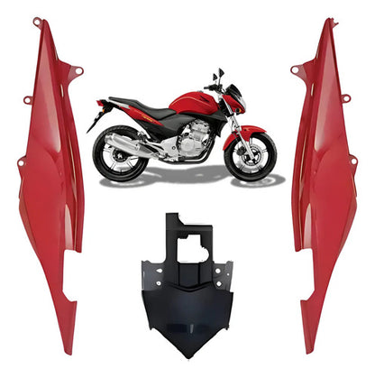 Kit Rabeta Lateral Completa Paramotos Honda Cb 300r 2009 a 2012 Vermelho