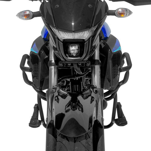 Protetor de Motor com Pedaleira Scam Yamaha Fazer Fz25 250 2018 em diante Preto Fosco
