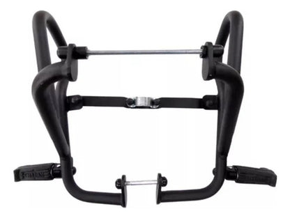 Protetor de Motor com Pedaleira Chapam Yamaha Crosser 150 2014 a 2024 Preto Fosco