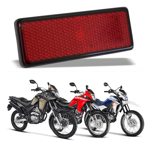 Refletor Olho de Gato Traseiro Paramotos Honda Bros 150 160 Xre 190 300 Vermelho