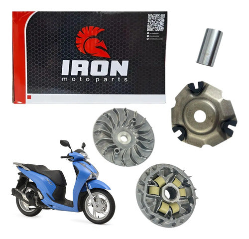 Kit Polia Primária e Roletes da Embreagem Iron Honda Sh 150i 2017 a 2020