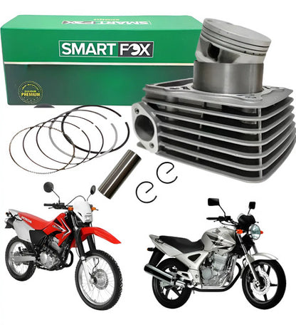 Kit Cilindro Pistão e Anéis Smartfox Honda Tornado 250 Cbx 250 Twister 2001 em diante