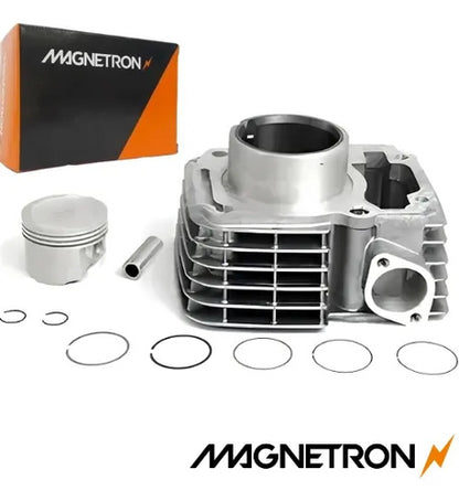 Kit Cilindro Pistão e Anéis Magnetron Honda Cg 125 Fan 2009 a 2015 Bros 125 2013 a 2015