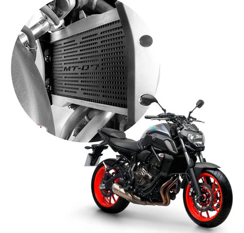 Protetor de Radiador Scam Yamaha Mt-07 2015 a 2024 Preto