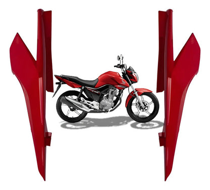 Par de Rabetas Laterais Paramotos Honda Cg 160 Titan 2022 a 2024 Vermelho Pimenta Perolizado