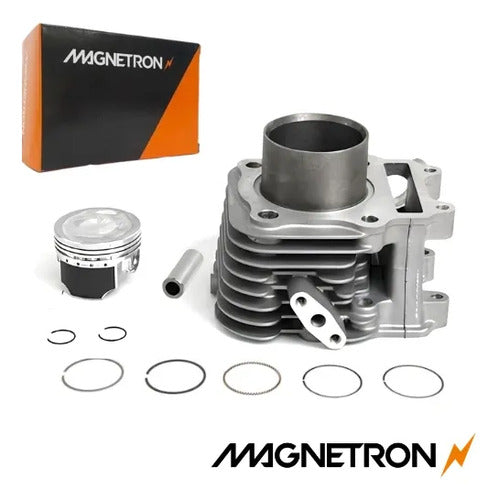 Kit Cilindro Pistão e Anéis Magnetron Suzuki Burgman 125 2005 a 2010