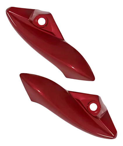 Par de Carenagens Laterais do Farol Paramotos Honda Cb 300r 2013 a 2015 Vermelho Perolizado