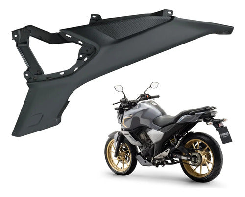 Tampa Lateral Esquerda Yamaha Fazer Fz15 150 2023 em diante Preto