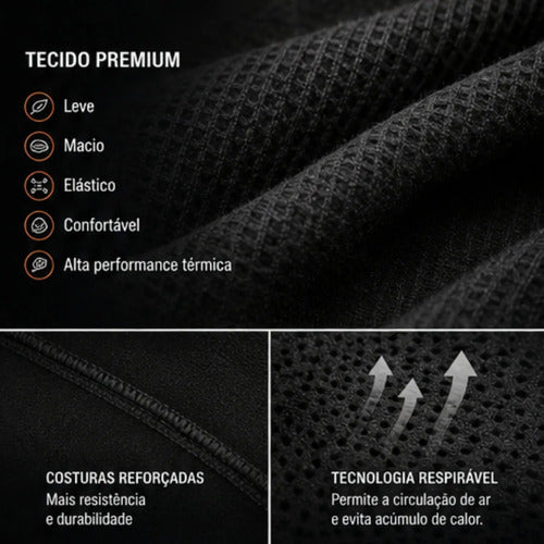 Camiseta Térmica Segunda Pele Curtlo Thermoskin Manga Longa Feminina Preto