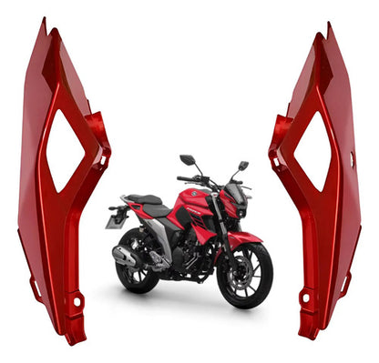 Par de Rabetas Laterais Paramotos Yamaha Fazer Fz25 250 2018 a 2025 Vermelho Metálico