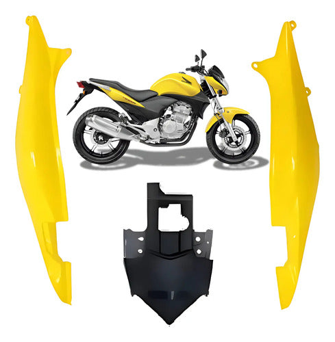 Kit Rabeta Lateral Completa Paramotos Honda Cb 300r 2012 Amarelo