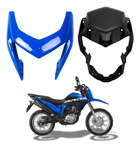 Kit Carenagem do Farol Paramotos Honda Bros 160 2015 a 2021 Azul