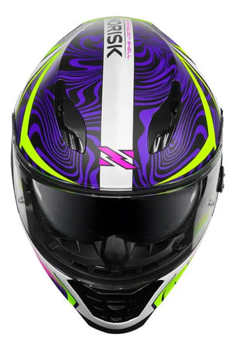 Capacete Norisk FF302 Soul II Control com Óculos Solar Interno Preto Rosa Fosco Tamanho 56/S