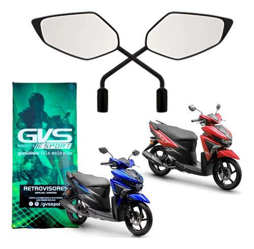 Par de Retrovisores GVS Yamaha Neo 125 Nmax 160 2016 a 2025