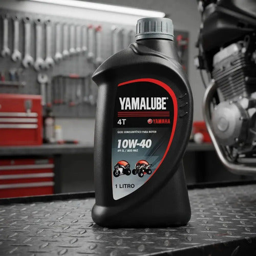 Óleo de Motor Yamalube 10W-40 Semissintético 4T API SL JASO MA2 1 Litro