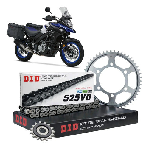 Kit Relação DID Premium com Retentor Suzuki V-Strom 650 2019 a 2025 525VO 120L 47/15T