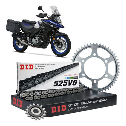 Kit Relação DID Premium com Retentor Suzuki V-Strom 650 2019 a 2025 525VO 120L 47/15T