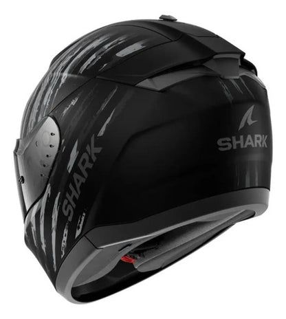 Capacete Shark Ridill 2 Assya com Óculos Solar Interno Preto Cinza Fosco