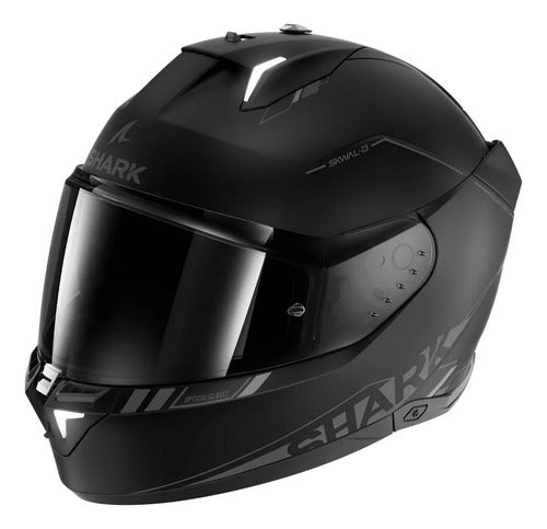 Capacete Shark Skwal i3 Blank com Óculos Solar Interno Preto Fosco