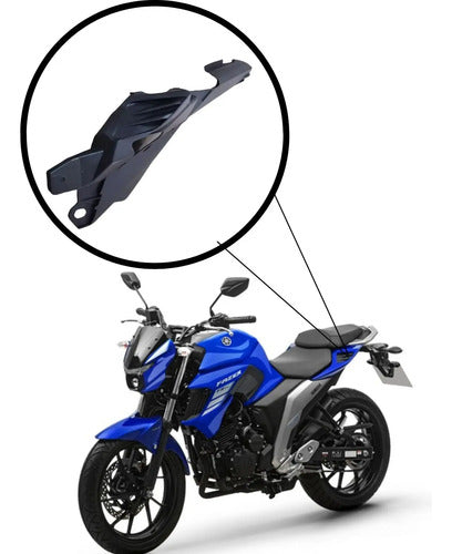 Tampa Lateral Interna Esquerda Yamaha Fazer Fz25 250 2018 a 2024 Preto Fosco