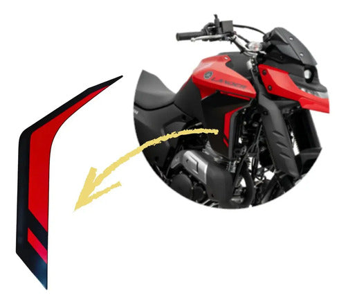 Adesivo da Aba do Tanque Direita Yamaha Lander 250 2025 Vermelho