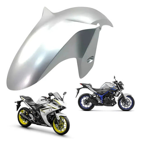 Paralama Dianteiro Yamaha Mt-03 2017 Yzf-R3 2019 Prata