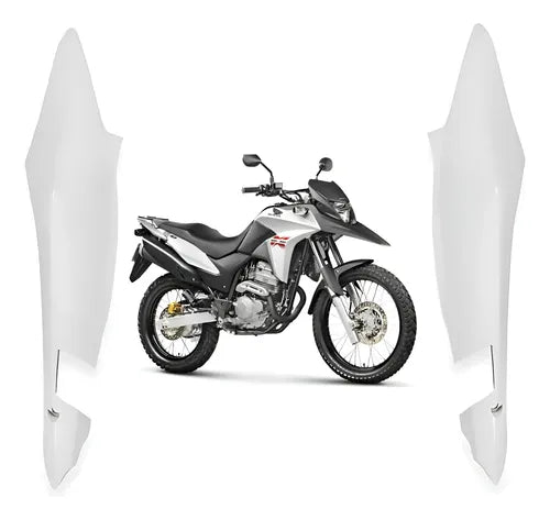 Par de Rabetas Laterais Paramotos Honda Xre 300 2013 a 2015 Branco