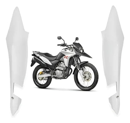 Par de Rabetas Laterais Paramotos Honda Xre 300 2013 a 2015 Branco