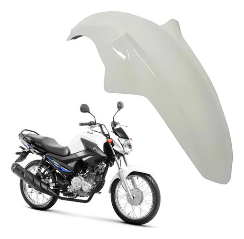 Paralama Dianteiro Paramotos Yamaha Factor 125 150 2016 a 2022 Branco Brilhante