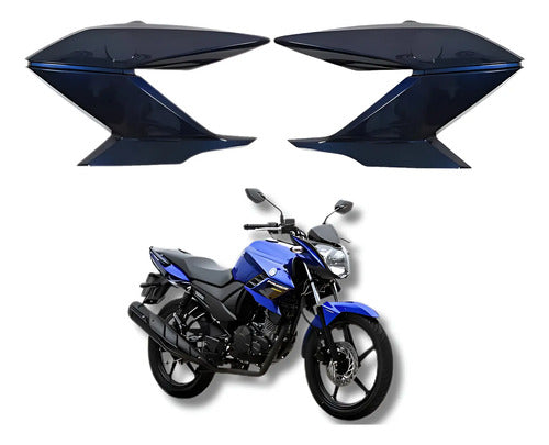 Par de Guias de Ar Abas do Tanque Paramotos Yamaha Fazer 150 2020 a 2021 Azul Metálico