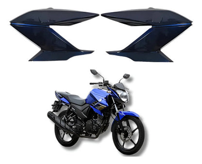 Par de Guias de Ar Abas do Tanque Paramotos Yamaha Fazer 150 2020 a 2021 Azul Metálico