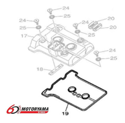 Gaxeta da Tampa do Cabeçote Yamaha Mt-03 Yzf-R3 2016 em diante