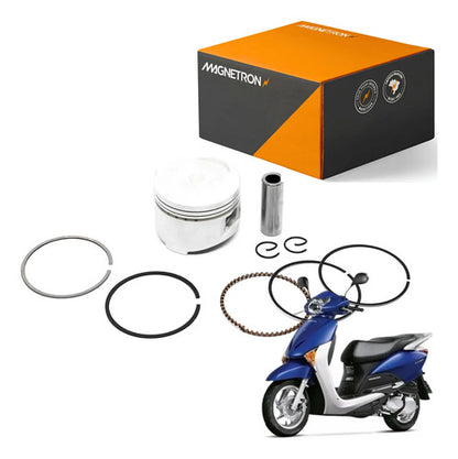 Kit Pistão com Anéis Magnetron Honda Lead 110 2010 a 2015 0,50 mm