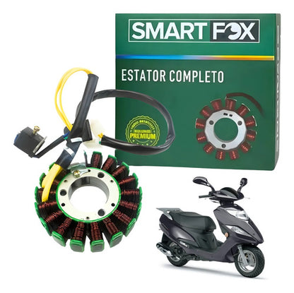 Magneto Estator com Bobina de Pulso Smartfox Suzuki Burgman 125 2011 a 2015