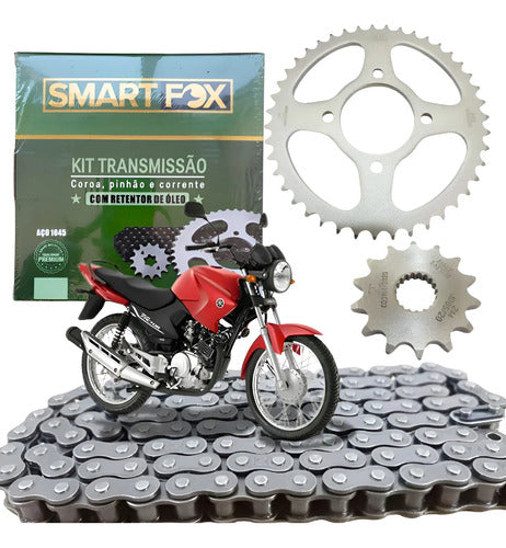 Kit Relação Smartfox com Retentor Yamaha Factor 125 2003 em diante 428 120L 45/14T