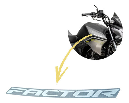 Adesivo da Capa do Tanque Yamaha Factor Dx 150 2025 Prata