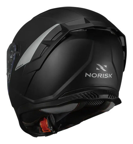 Capacete Norisk Strada II Solid com Óculos Solar Interno Preto Fosco