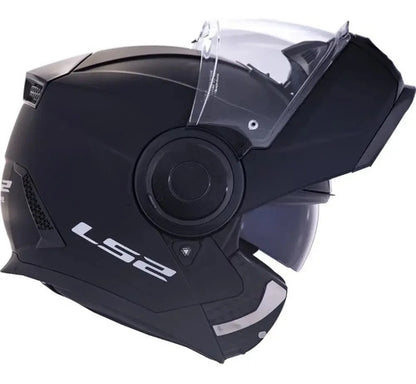 Capacete Escamoteável LS2 FF902 Scope Solid com Óculos Solar Interno Preto Fosco