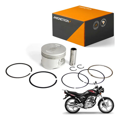 Kit Pistão com Anéis Magnetron Suzuki Yes 125 2005 a 2010 0,25 mm