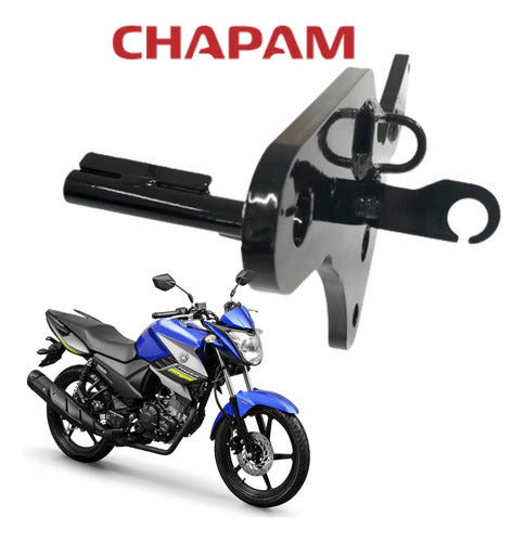 Estribo Pedaleira Dianteira Direita Chapam Yamaha Fazer 150 2017 a 2019 Preto Brilhante