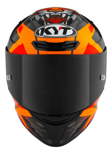 Capacete KYT TT-Course Antonelli 2022 Laranja Preto Fosco