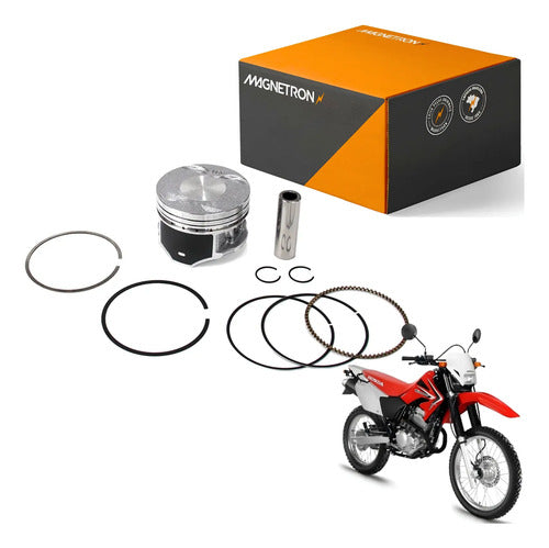 Kit Pistão com Anéis Magnetron Honda Cbx 250 Twister Tornado 250 2001 em diante 0,25 mm