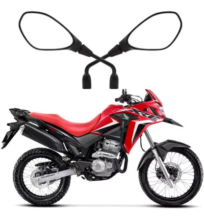 Par de Retrovisores GVS RVG Haste Fixa Honda Bros Cg 160 Titan Fan Start Xre 190 300 Cb 300r