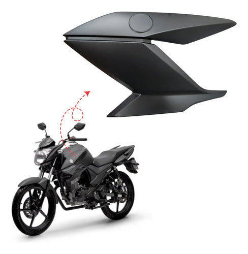 Tomada de Ar Esquerda Yamaha Fazer 150 2022 a 2025 Preto Fosco