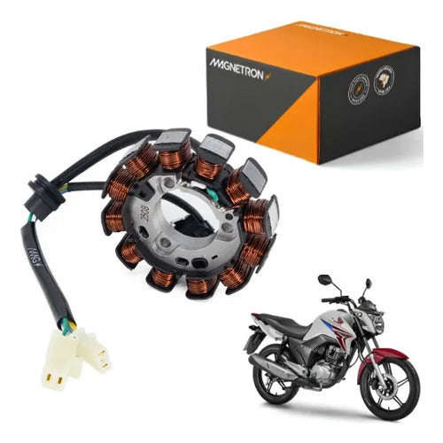 Magneto Estator com Bobina de Pulso Magnetron Honda Cg 150 160 Titan Fan