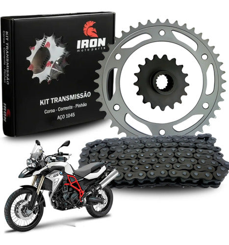 Kit Relação Iron Premium com Retentor BMW F 800 Gs 2008 a 2018 525HO 116L 42/17T