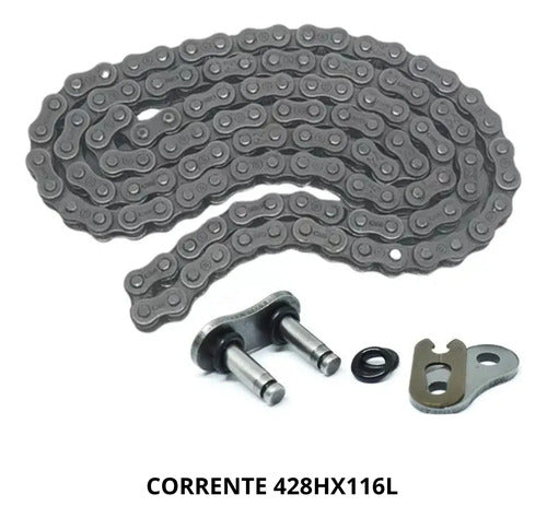 Kit Relação Smartfox com Retentor Honda Cg 125 Titan Fan 428OH 116L 44/14T