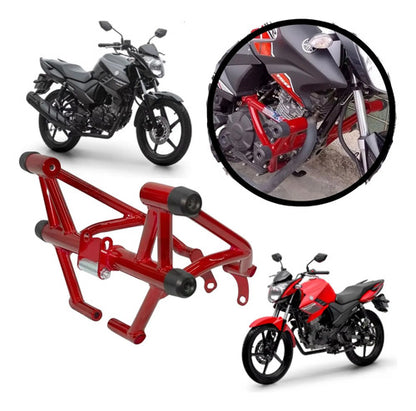 Protetor de Motor Stunt Race Street Cage Yamaha Factor 125 Fazer Factor 150 Vermelho