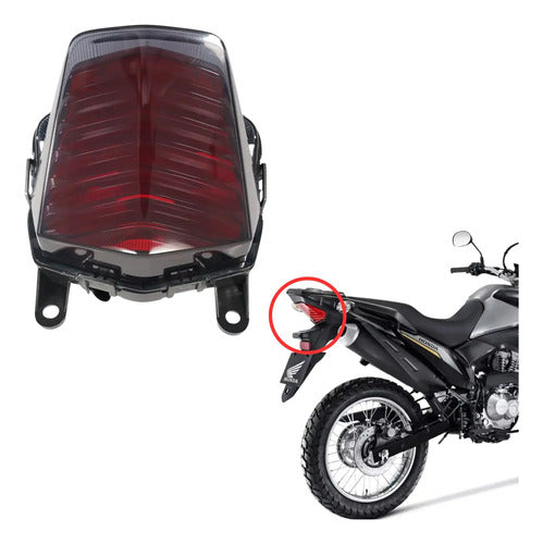 Lanterna Traseira Paramotos Honda Bros 160 2015 a 2024 Vermelho Fumê