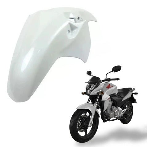 Paralama Dianteiro Paramotos Honda Cb 300r 2013 a 2015 Branco Perolizado